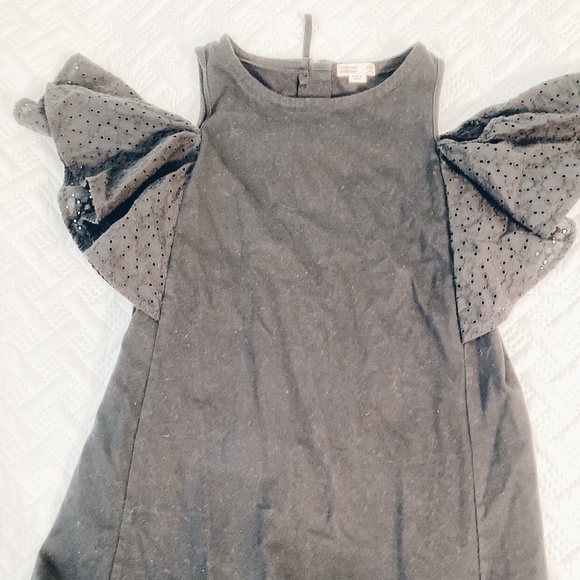 Crewcuts Other - Crewcuts Everyday Cold Shoulder Eyelet Flutter Sleeve Dress Black Size 10